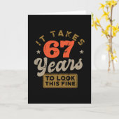 It takes 67 Years to look this fine Greeting Card カード (黄色い花)