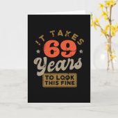 It takes 69 Years to look this Greeting Card カード (黄色い花)