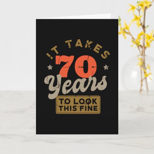 It takes 70 Years to look thisFolded Greeting Card カード (黄色い花)