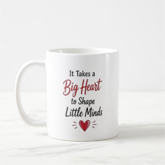 It Takes a Big Heart Personalized Teacher  コーヒーマグカップ