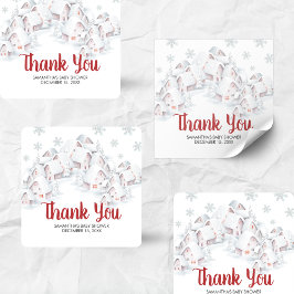 It Takes a Village Baby Shower スクエアシール