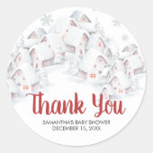 It Takes a Village Baby Shower ラウンドシール (正面)