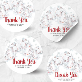 It Takes a Village Baby Shower ラウンドシール