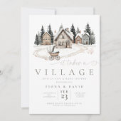 It takes a Village Baby Shower 招待状 (正面)