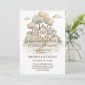 It Takes A Village Baby Shower 招待状 (スタンド正面)