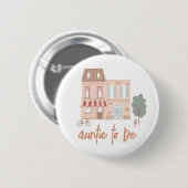 It Takes A Village Baby Shower Auntie To Be 缶バッジ (正面&裏面)