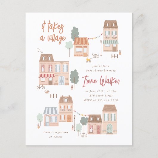 It Takes A Village Baby Shower Budget (正面)