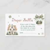 It Takes A Village Baby Shower Diaper Raffle エンクロージャーカード (正面)