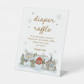 It Takes a Village Baby Shower Diaper Raffle 台座サイン (正面)