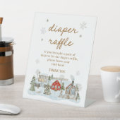 It Takes a Village Baby Shower Diaper Raffle 台座サイン (インサイチュ)