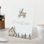 It takes a village Baby Shower Diaper Raffle 台座サイン (インサイチュ)