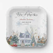 It takes a Village Baby Shower invitation ペーパープレート (正面)