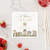 It Takes a Village Baby Shower Napkin スタンダードカクテルナプキン (インサイチュ)