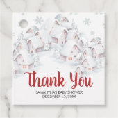 It Takes a Village Baby Shower Square フェイバータグ (正面)