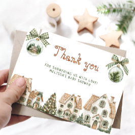 It Takes a Village Baby Shower Thank You Card カード