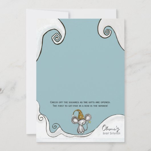 It Takes a Village: Blue Winter Magic Bingo Card 招待状 (裏面)