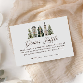 It Takes a Village Christmas Baby Shower エンクロージャーカード