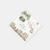 It Takes a Village Christmas Baby Shower スタンダードカクテルナプキン (角)