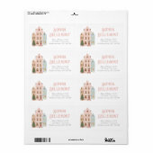 It takes a village Christmas houses Pink Whimsical ラベル (フルシート)