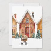 It Takes a Village Christmas Winter Baby Shower 招待状 (裏面)