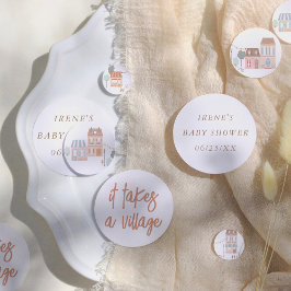 It Takes A Village Cute Gender Neutral Baby Shower コンフェッティ