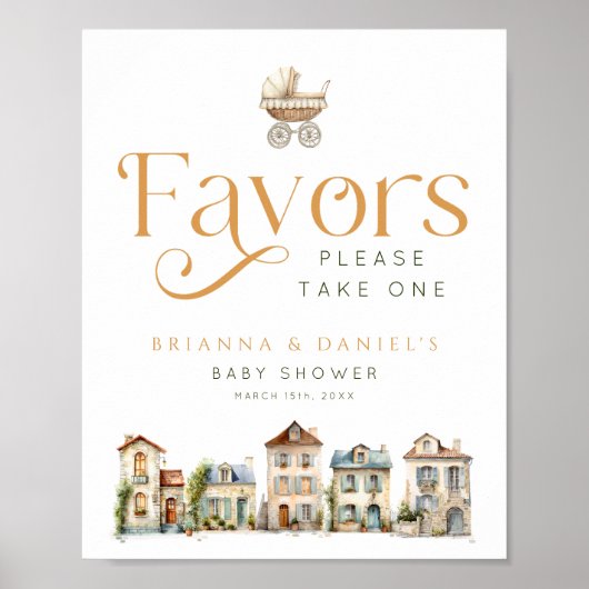 It Takes a Village Favors Please Take One Sign ポスター (正面)