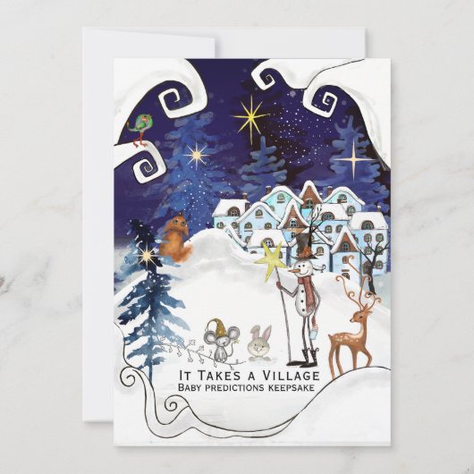 It Takes a Village Ice Blue Baby Prediction Game  招待状 (裏面)