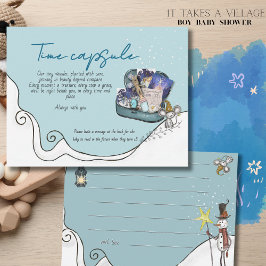 It Takes a Village: Ice Blue Time Capsule Card 招待状