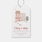 It Takes A Village Modern Baby Shower Thank You ギフトタグ (正面)