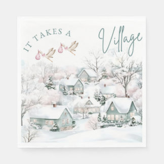 it takes a village napkins スタンダードランチョンナプキン