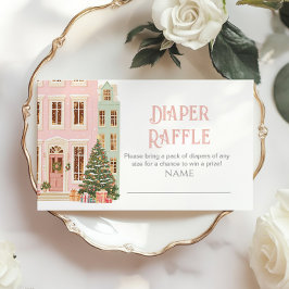 It takes a Village Pink Houses Diaper raffle エンクロージャーカード