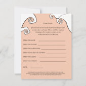 It Takes a Village Pink Wishes for Baby Game Card 招待状 (裏面)