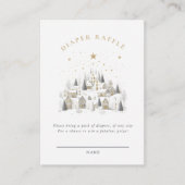 It Takes A Village Snowy Whimsical Baby Shower エンクロージャーカード (正面)