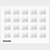 it takes a village stickers スクエアシール (シート)