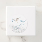 It Takes a Village Stork Winter Boy Baby Shower フェイバータグ (インサイチュ)