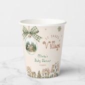 It Takes a Village Winter Baby Shower 紙コップ (裏面)