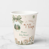 It Takes a Village Winter Baby Shower 紙コップ (正面)