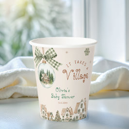 It Takes a Village Winter Baby Shower 紙コップ