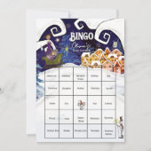 It Takes a Village Winter Baby Shower Bingo Card 招待状 (正面)
