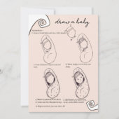 It Takes a Village Winter Baby Shower Draw a baby  招待状 (正面)