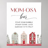 It Takes a Village Winter Baby Shower Mom-osa Bar ポスター (正面)