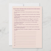 It Takes a Village Winter Baby Shower Time Capsule 招待状 (裏面)