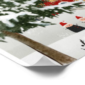 It Takes a Village Winter Baby Shower Welcome Sign ポスター (角)