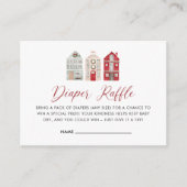 It Takes a Village Winter Christmas Baby Shower エンクロージャーカード (正面)