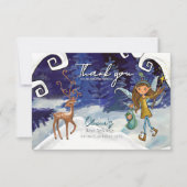 It Takes a Village Winter Fairy Baby Girl  サンキューカード (正面)