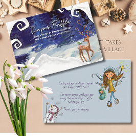 It Takes a Village Winter Fairy Baby Ruffle Card エンクロージャーカード