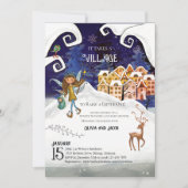 It Takes a Village Winter Fairy Baby Shower  招待状 (正面)