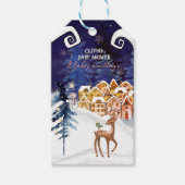 It Takes a Village Winter Fairy Girl Baby Shower  ギフトタグ (正面)