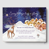 It Takes a Village Winter Fairy Girl Baby Shower  ゲストブック (裏面)