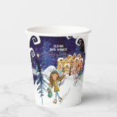 It Takes a Village Winter Fairy Girl Baby Shower  紙コップ (正面)